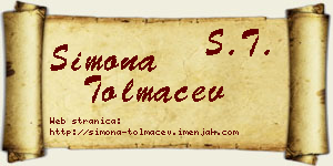 Simona Tolmačev vizit kartica